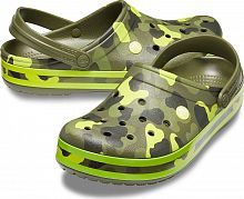 CROCS Сабо Crocband™ Сизонал График Клог Арми Грин/Цитрус 205579-30L